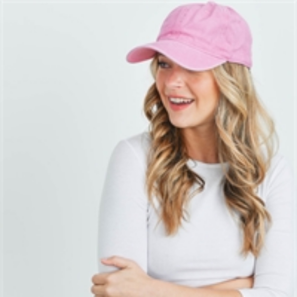 Acid wash pink baseball cap - Picture 2 of 6